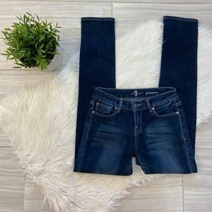 7 For All Mankind Gwenevere Dark Wash Skinny Jeans